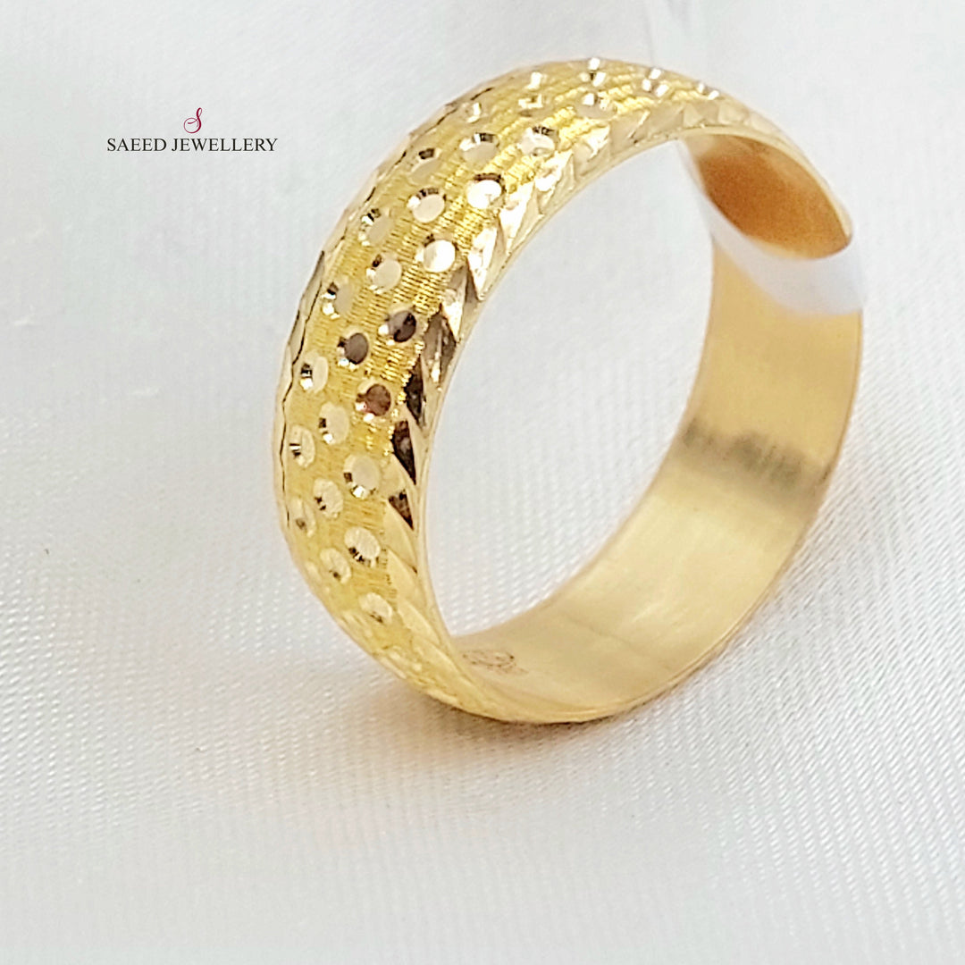 21K ذبلة سي ان سي دائري-مجوهرات الشيخ سعيد-Saeed Jewelry 
