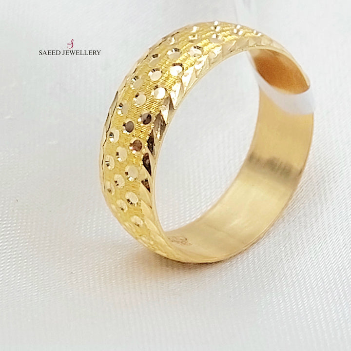 21K ذبلة سي ان سي دائري-مجوهرات الشيخ سعيد-Saeed Jewelry 