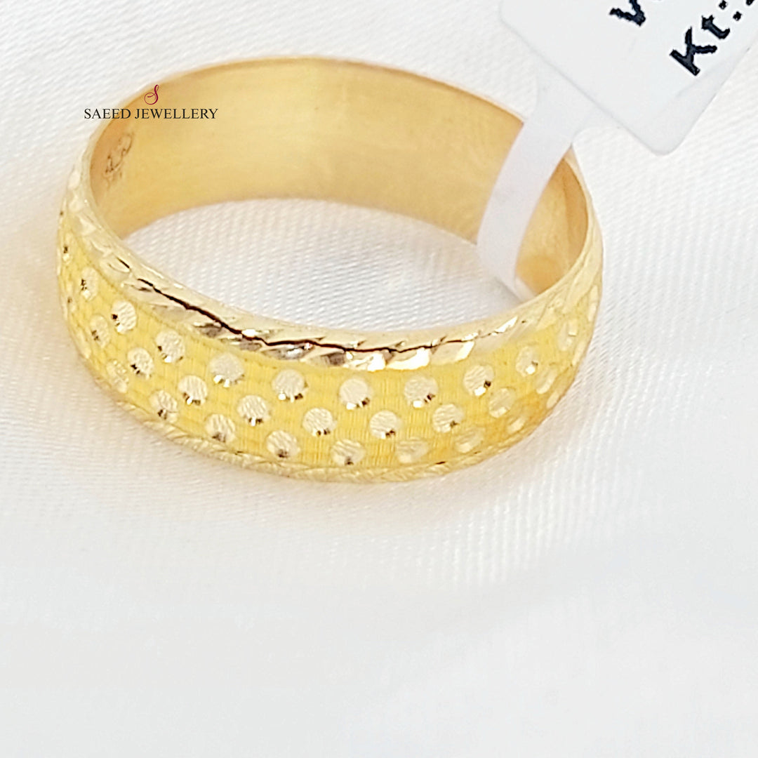 21K ذبلة سي ان سي دائري-مجوهرات الشيخ سعيد-Saeed Jewelry 