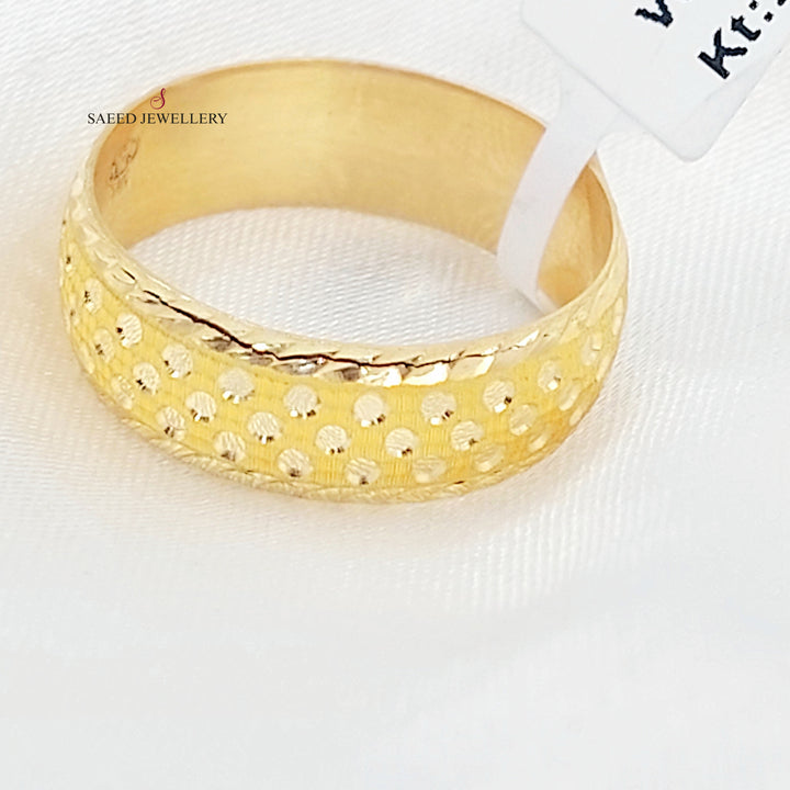 21K ذبلة سي ان سي دائري-مجوهرات الشيخ سعيد-Saeed Jewelry 