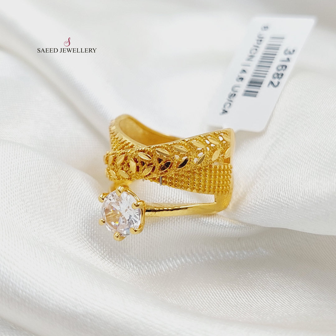 21K ذبلة تونز ورق الشجر-مجوهرات الشيخ سعيد-Saeed Jewelry 