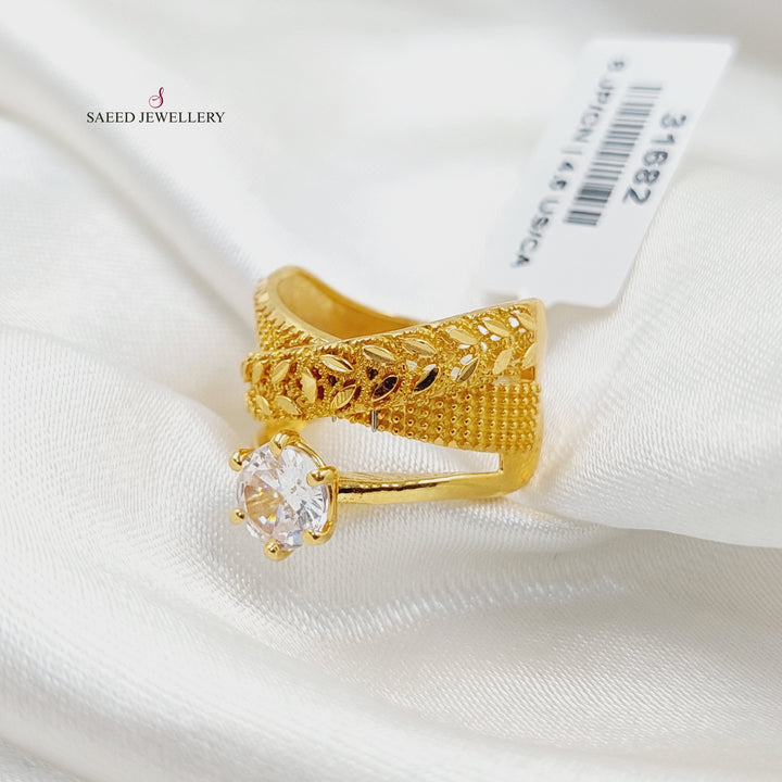 21K ذبلة تونز ورق الشجر-مجوهرات الشيخ سعيد-Saeed Jewelry 