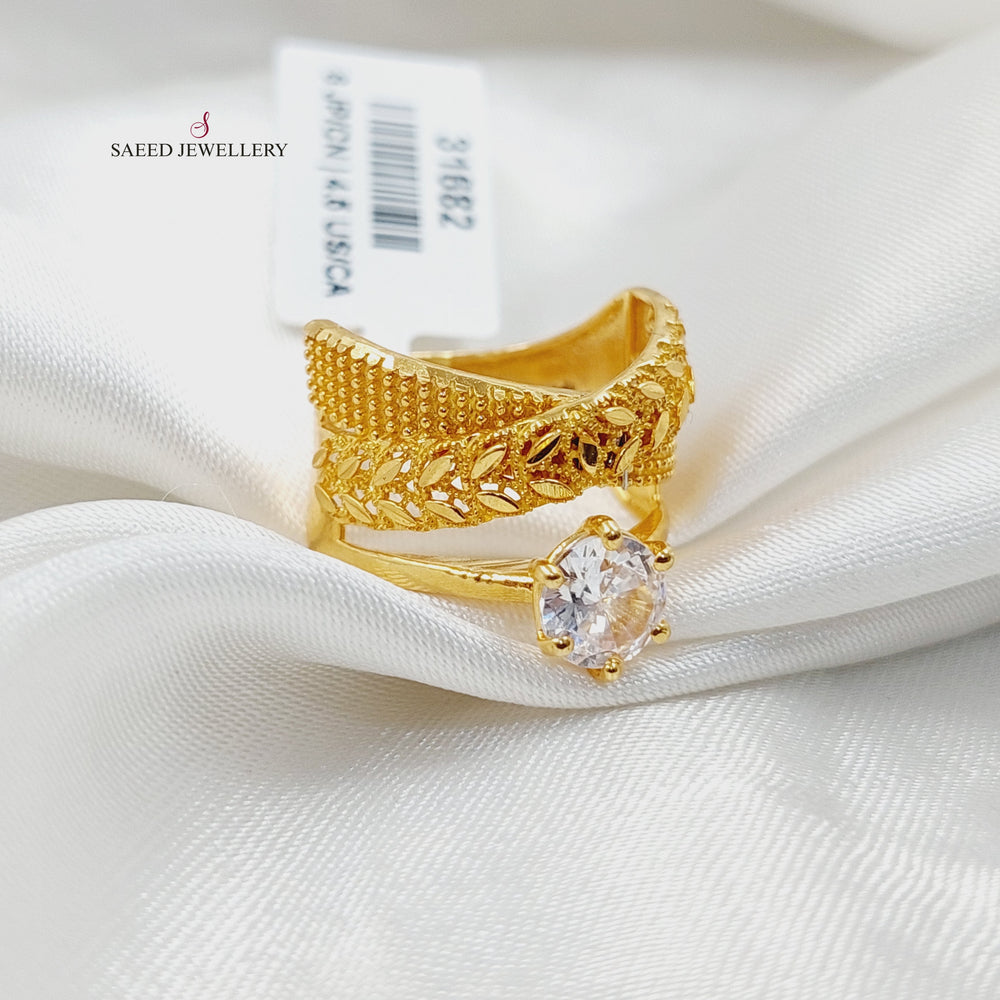 21K ذبلة تونز ورق الشجر-مجوهرات الشيخ سعيد-Saeed Jewelry 