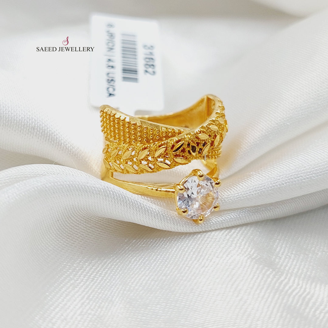 21K ذبلة تونز ورق الشجر-مجوهرات الشيخ سعيد-Saeed Jewelry 