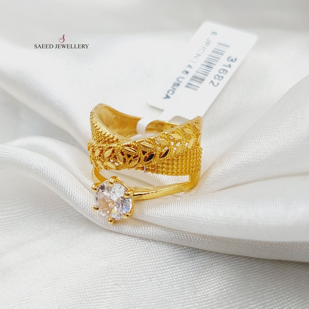 21K ذبلة تونز ورق الشجر-مجوهرات الشيخ سعيد-Saeed Jewelry 