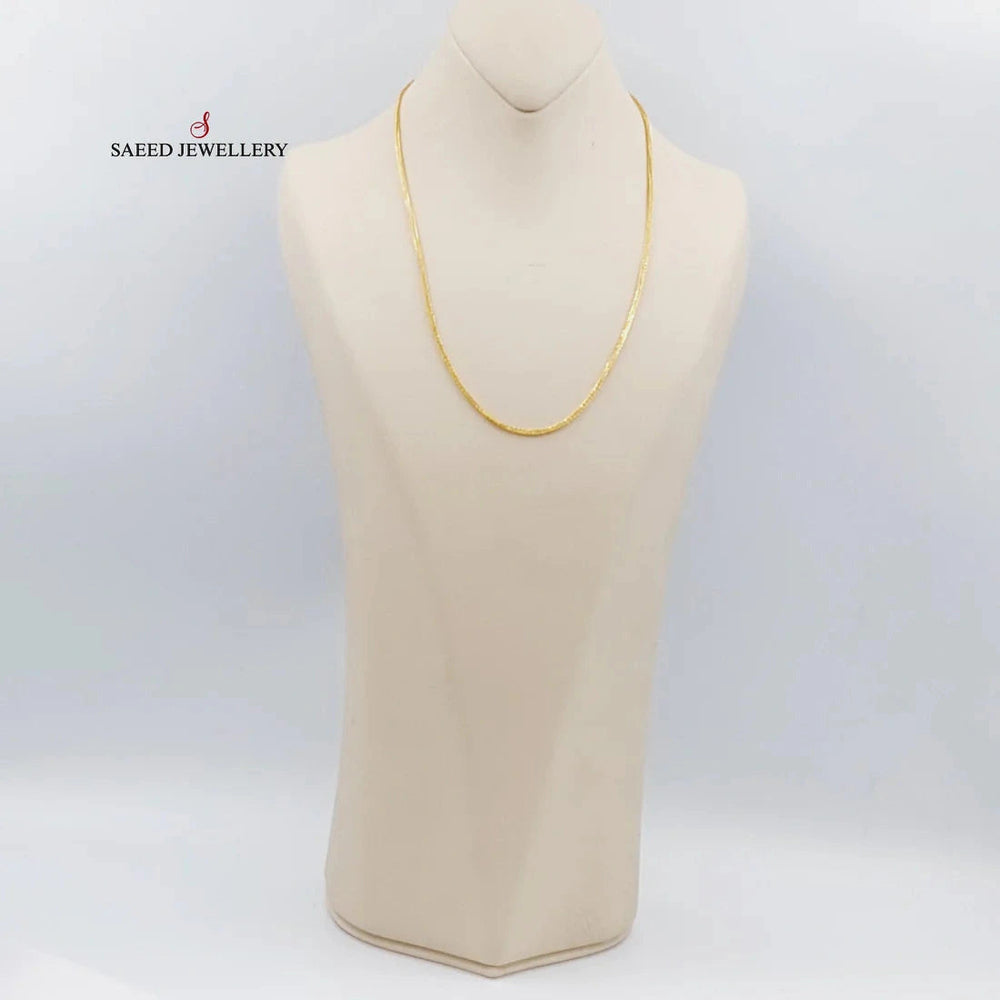 (2.5mm) Franco Chain 50cm Made Of 21K Yellow Gold by Saeed Jewelry-28582