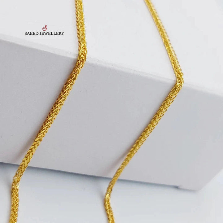 (2.5mm) Franco Chain 50cm Made Of 21K Yellow Gold by Saeed Jewelry-28582