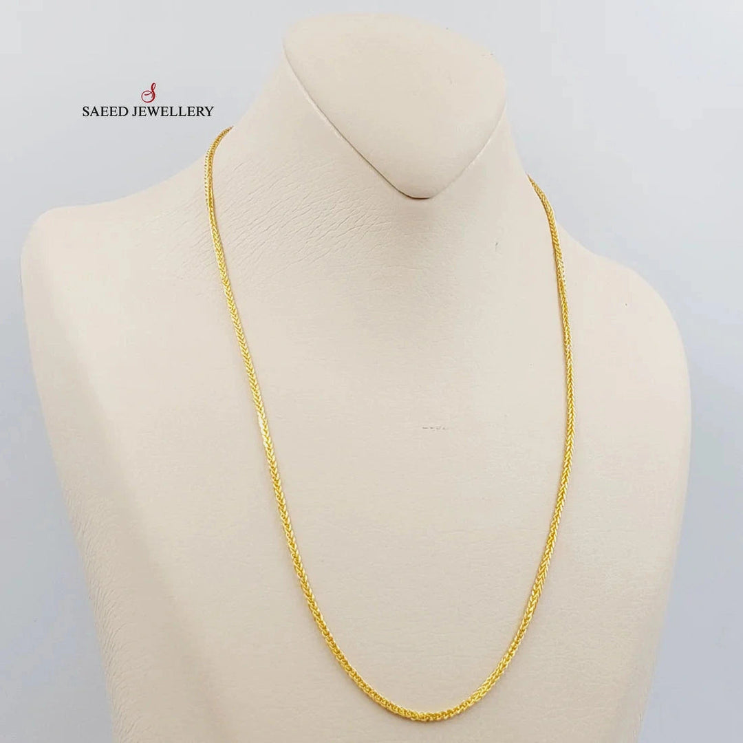 (2.5mm) Franco Chain 50cm Made Of 21K Yellow Gold by Saeed Jewelry-28582