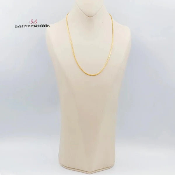 (2.5mm) Franco Chain Made of 21K Yellow Gold by Saeed Jewelry-28588