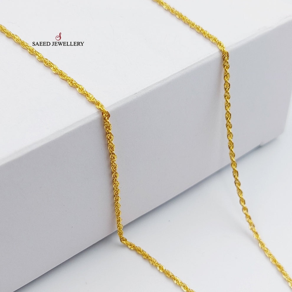 (2.5mm) Rope Chain 70cm Made Of 21K Yellow Gold by Saeed Jewelry-28950