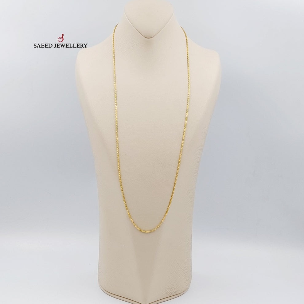 (2.5mm) Rope Chain 70cm Made Of 21K Yellow Gold by Saeed Jewelry-28950