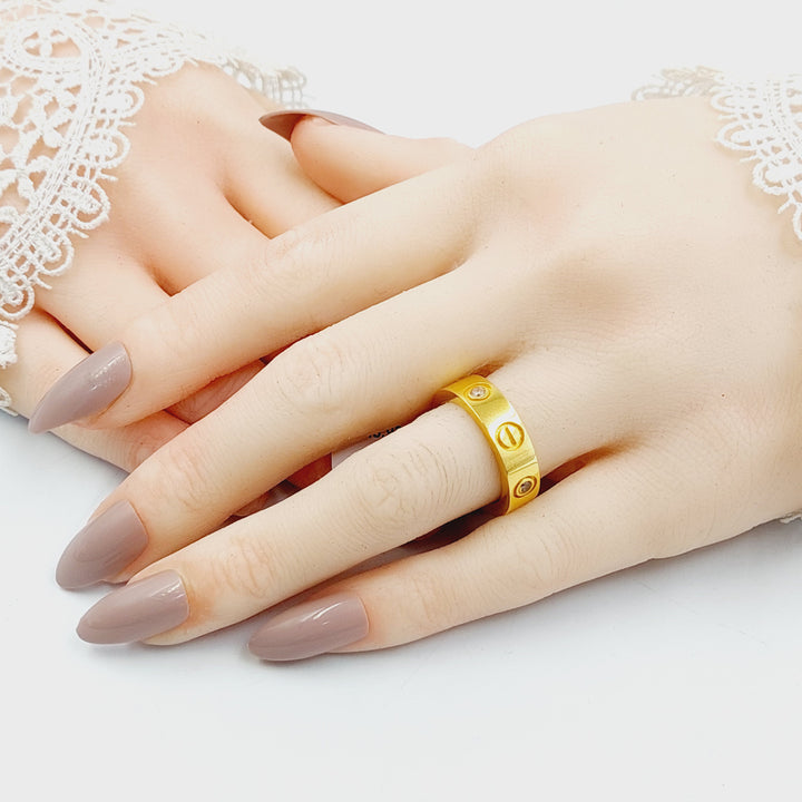 21K خاتم سادة-Saeed Jewelry-Saeed Jewelry 