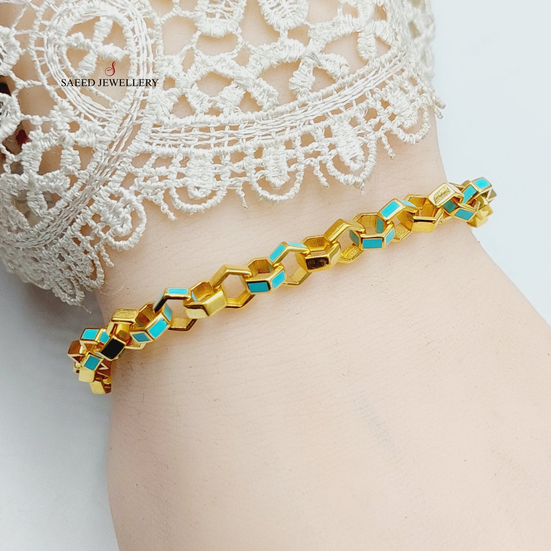 21K اسوارة معين مينا-مجوهرات الشيخ سعيد-Saeed Jewelry 