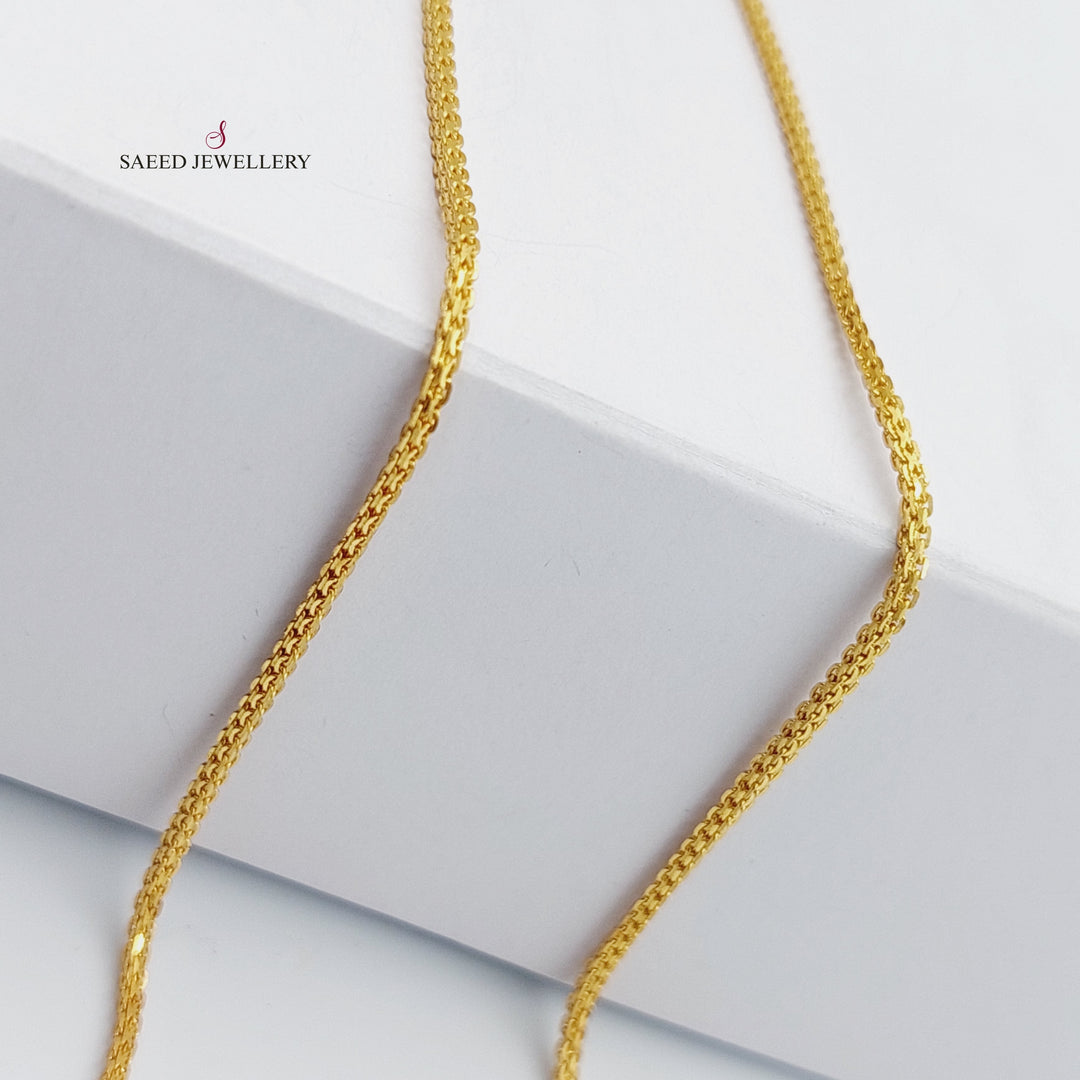 21K سنسال بوكس 2mm-مجوهرات الشيخ سعيد وأولاده-Saeed Jewelry 