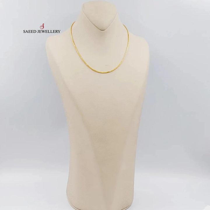 21K سنسال كليوبترا 2mm-مجوهرات الشيخ سعيد-Saeed Jewelry 