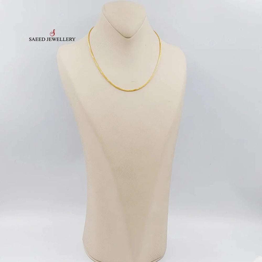 (2mm) Franco Chain 40cm Made Of 21K Yellow Gold by Saeed Jewelry-28576