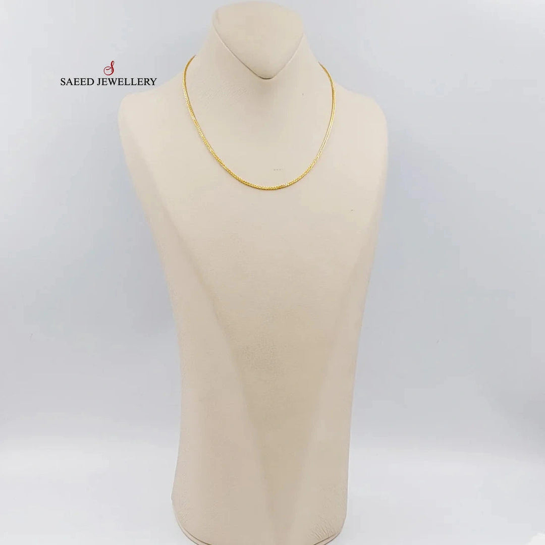 (2mm) Franco Chain 40cm Made Of 21K Yellow Gold by Saeed Jewelry-28576