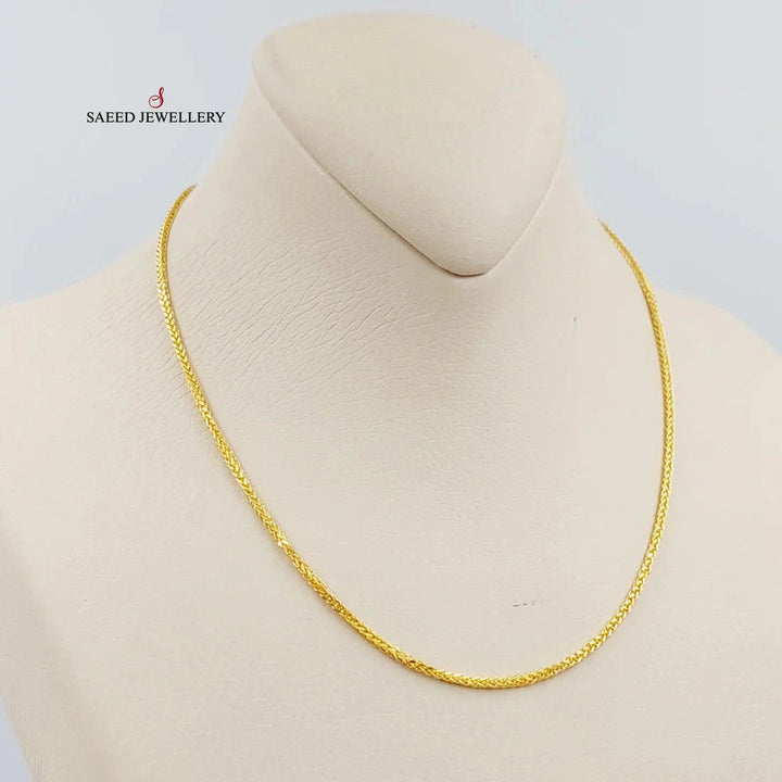 (2mm) Franco Chain 40cm Made Of 21K Yellow Gold by Saeed Jewelry-28576