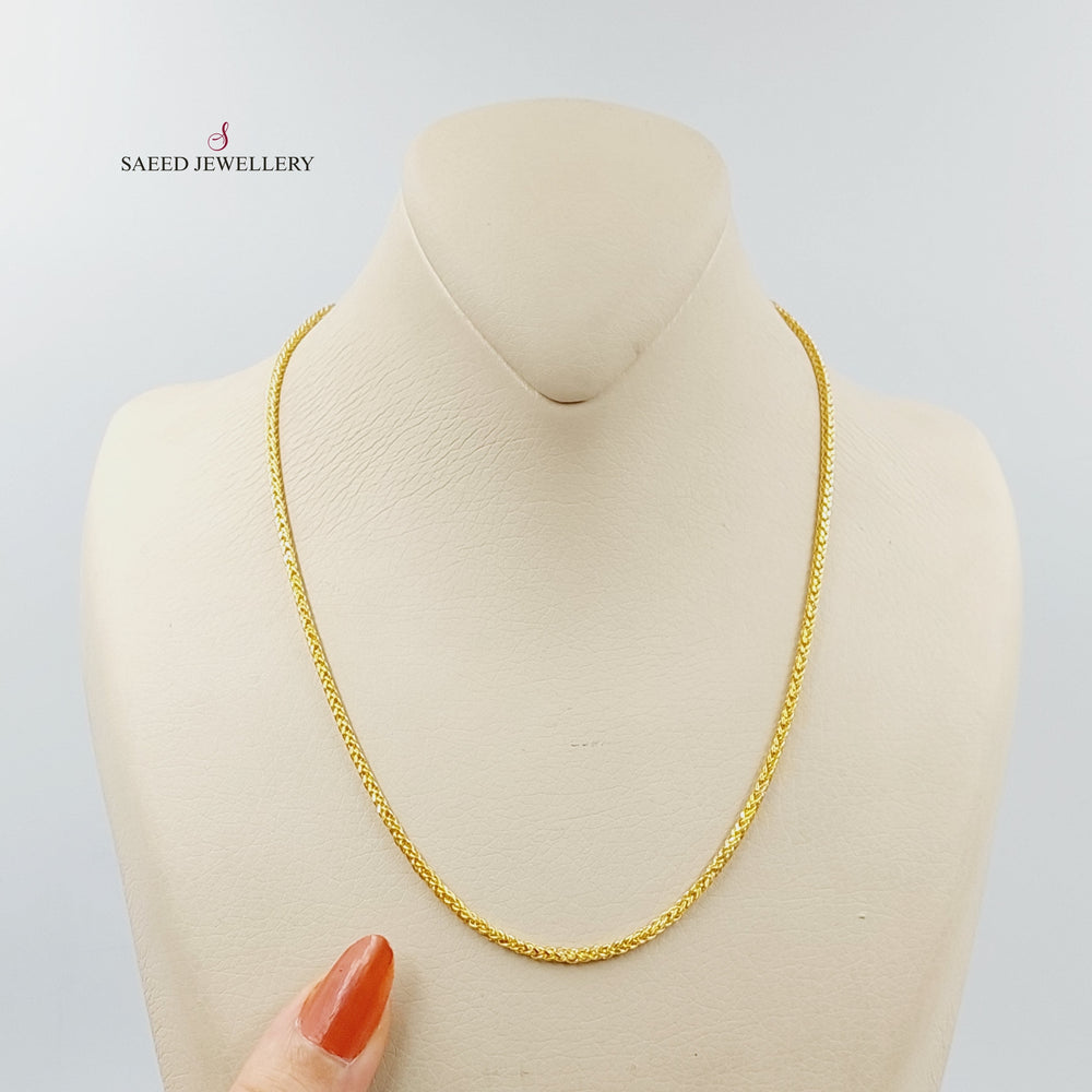 (2mm) Franco Chain 45cm Made Of 21K Yellow Gold by Saeed Jewelry-29825