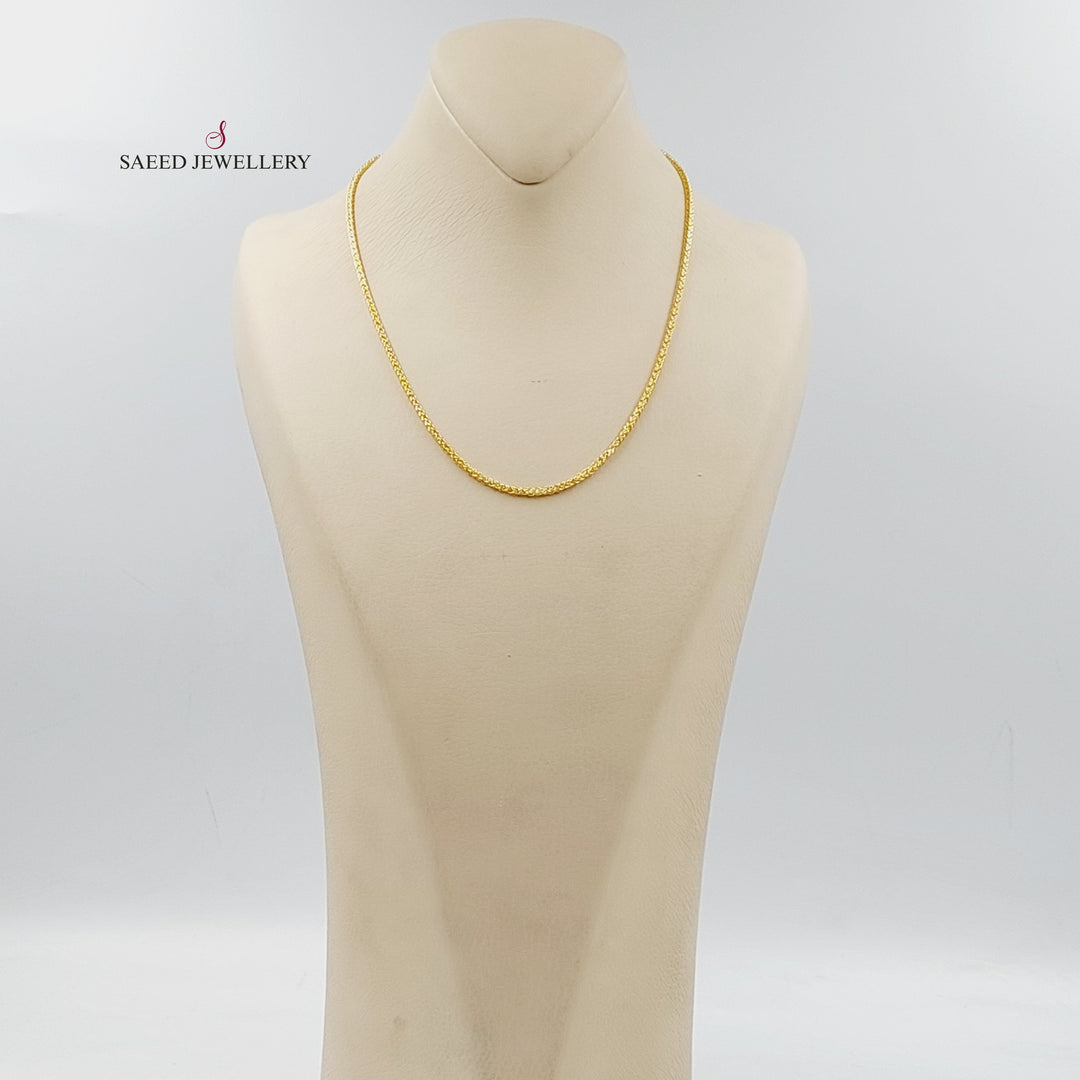 (2mm) Franco Chain 45cm Made Of 21K Yellow Gold by Saeed Jewelry-29825