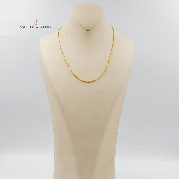 (2mm) Franco Chain 45cm Made Of 21K Yellow Gold by Saeed Jewelry-29825