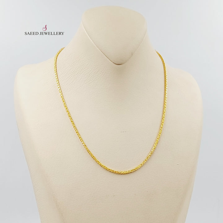 (2mm) Franco Chain 45cm Made Of 21K Yellow Gold by Saeed Jewelry-29825