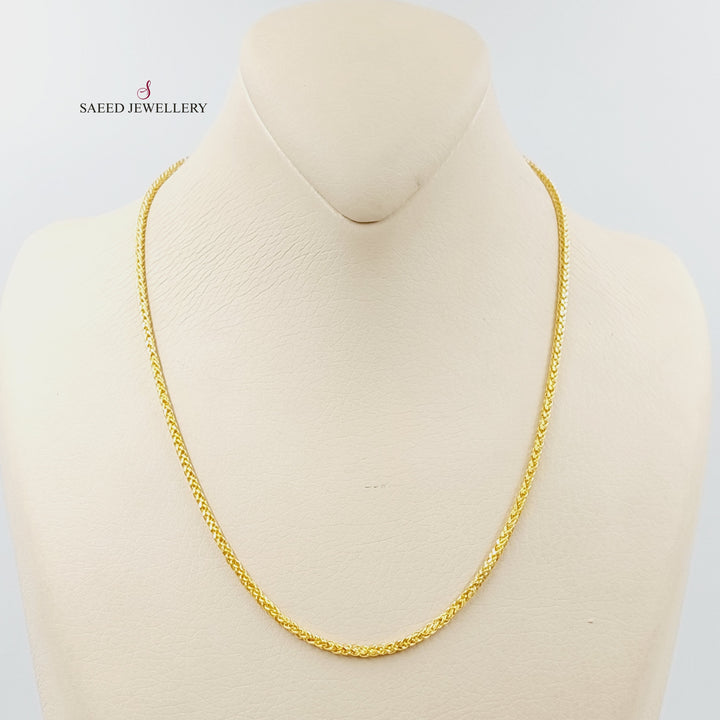 (2mm) Franco Chain 45cm Made Of 21K Yellow Gold by Saeed Jewelry-29825