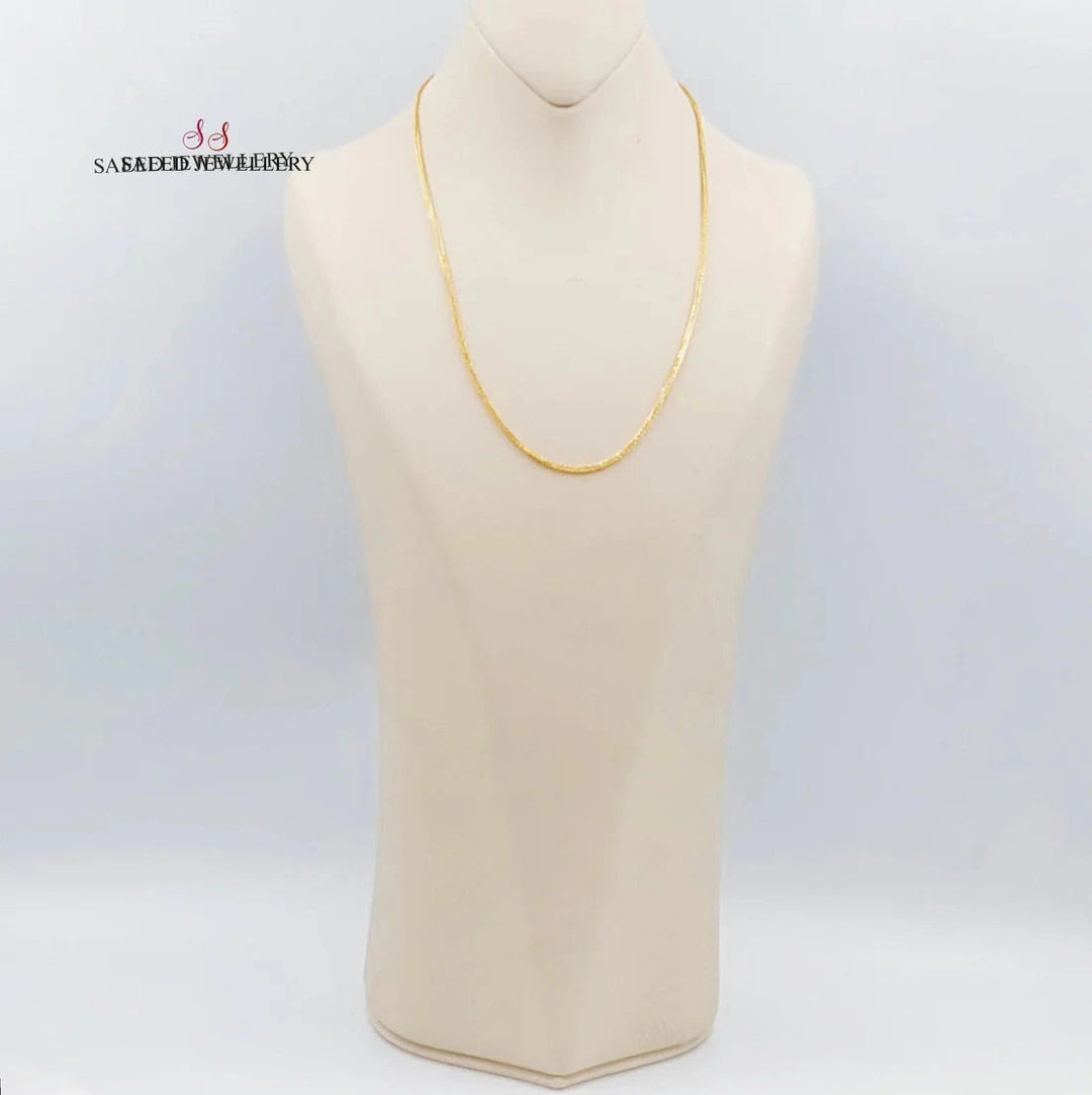 (2mm) Franco Chain 50cm Made Of 21K Yellow Gold by Saeed Jewelry-28585