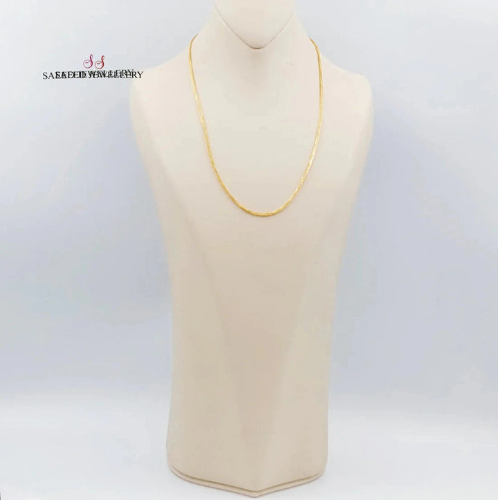 (2mm) Franco Chain 50cm Made Of 21K Yellow Gold by Saeed Jewelry-28585