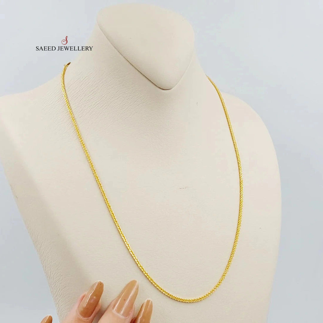 (2mm) Franco Chain 50cm Made Of 21K Yellow Gold by Saeed Jewelry-28585