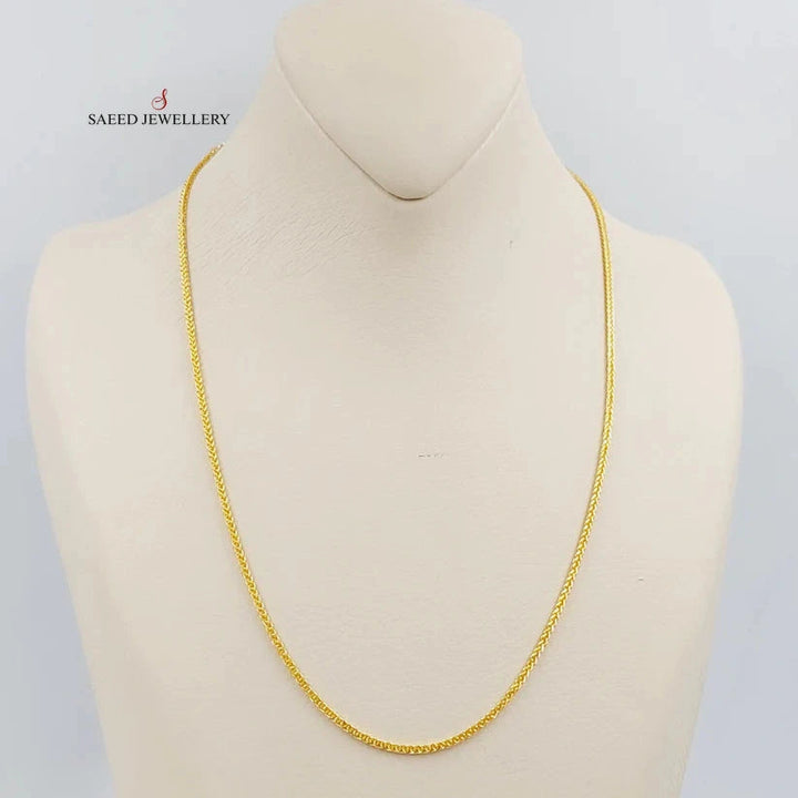 (2mm) Franco Chain 50cm Made Of 21K Yellow Gold by Saeed Jewelry-28585