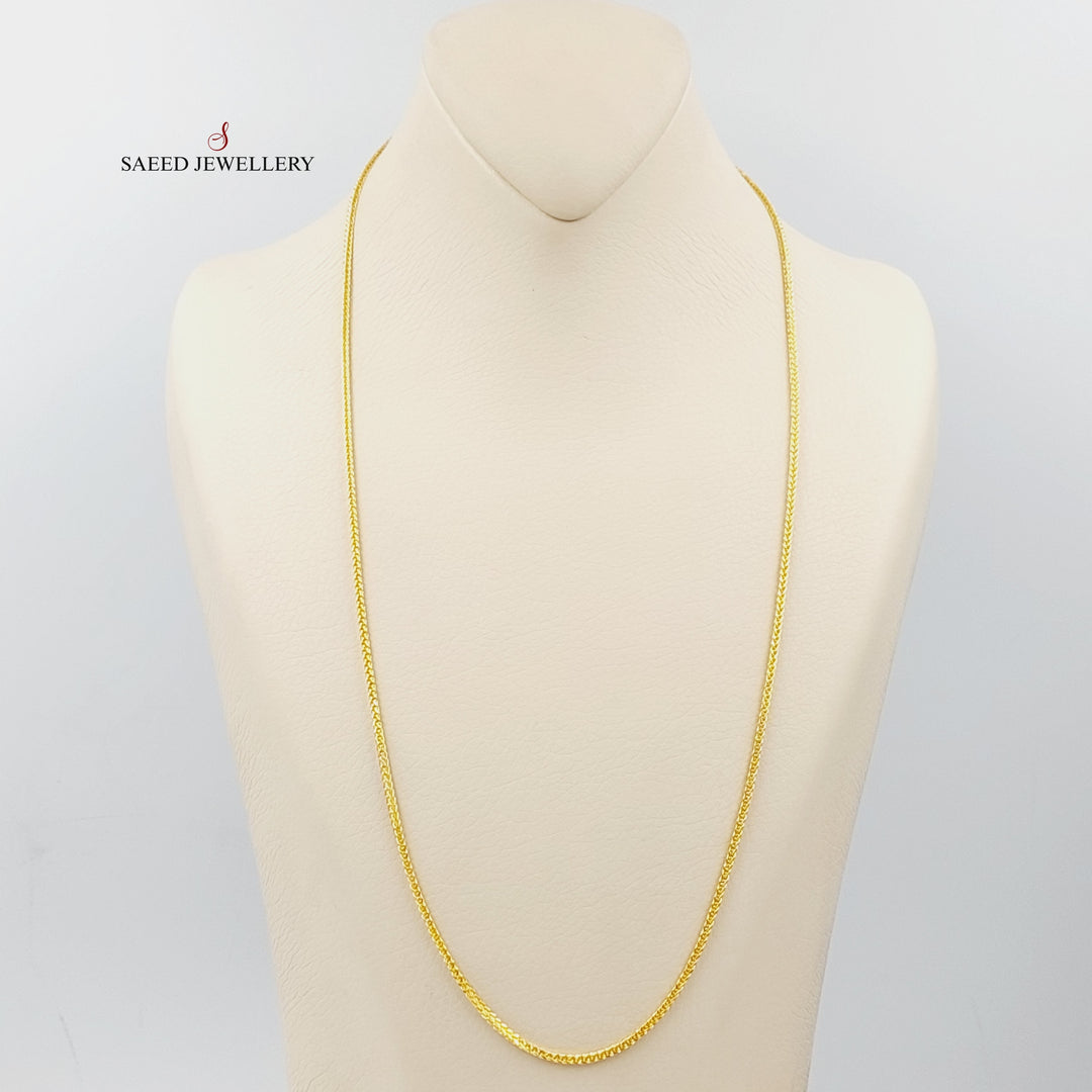 (2mm) Franco Chain 60cm Made Of 21K Yellow Gold by Saeed Jewelry-28598