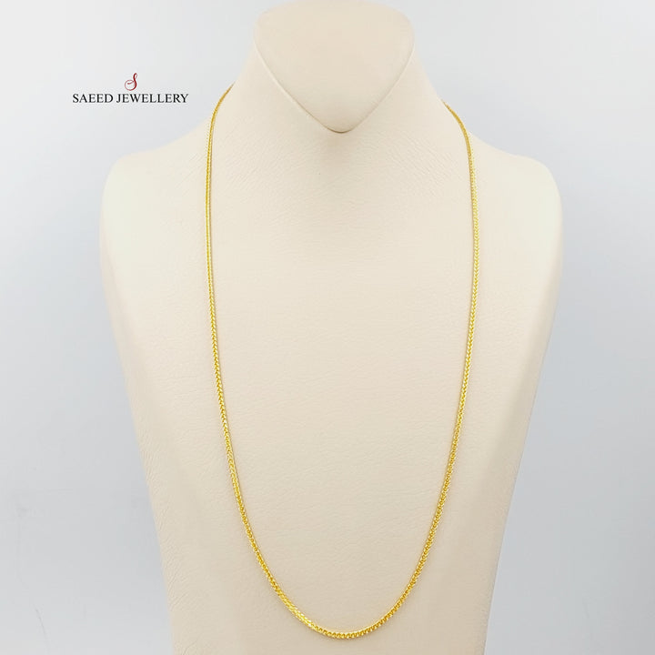 (2mm) Franco Chain 60cm Made Of 21K Yellow Gold by Saeed Jewelry-28598