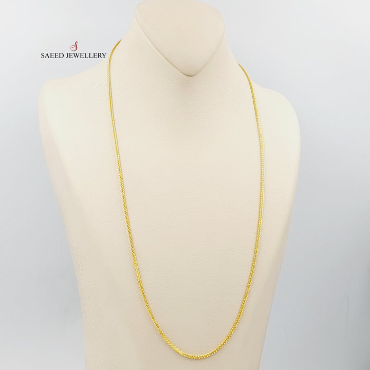 (2mm) Franco Chain 60cm Made Of 21K Yellow Gold by Saeed Jewelry-28598