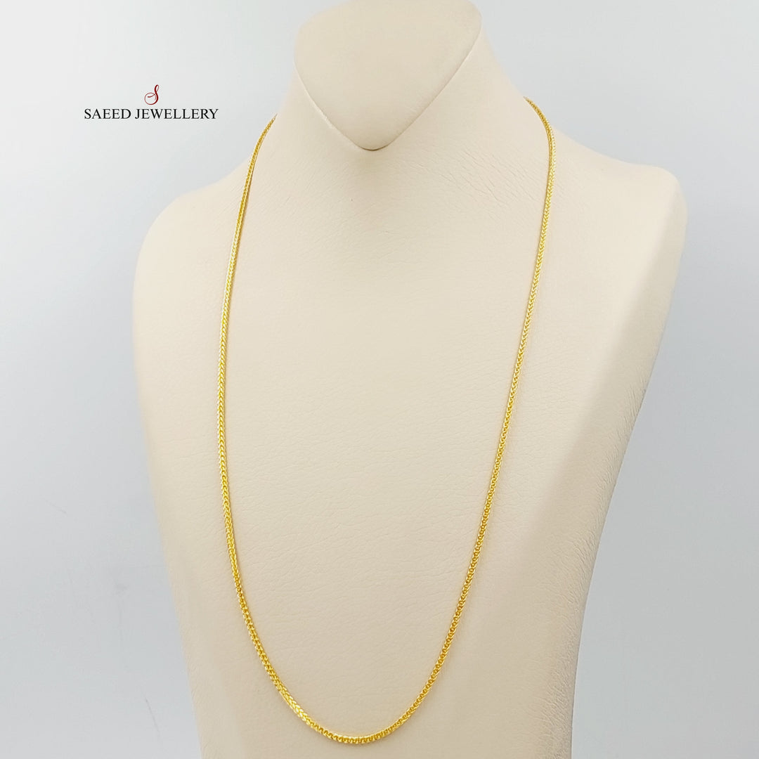 (2mm) Franco Chain 60cm Made Of 21K Yellow Gold by Saeed Jewelry-28598