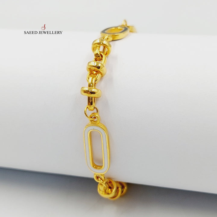 21K اسوارة بيبر كليب مينا-مجوهرات الشيخ سعيد-Saeed Jewelry 