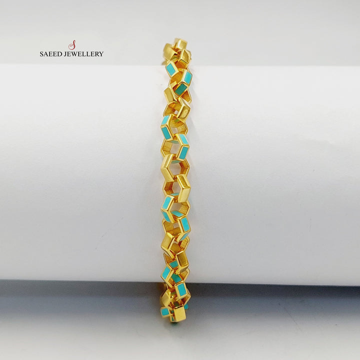 21K اسوارة معين مينا-مجوهرات الشيخ سعيد-Saeed Jewelry 