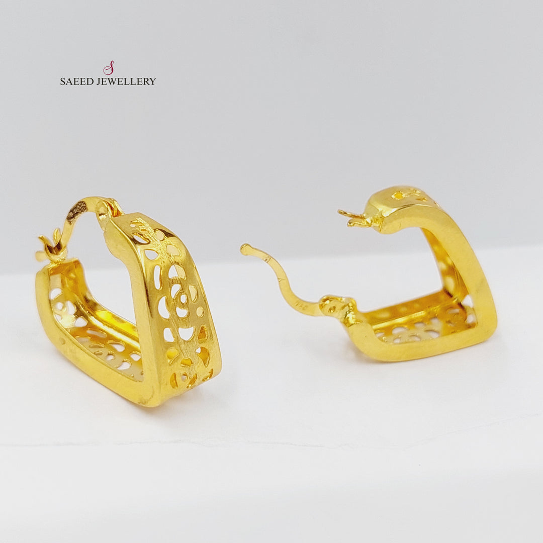 21K حلق ذبلة اكسترا-مجوهرات الشيخ سعيد-Saeed Jewelry 