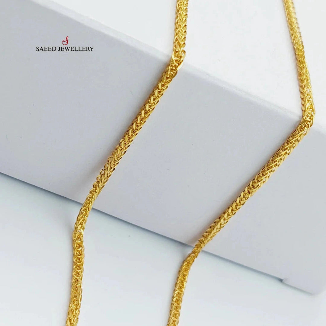 (3.5mm) Franco Chain 45cm Made Of 21K Yellow Gold by Saeed Jewelry-28579
