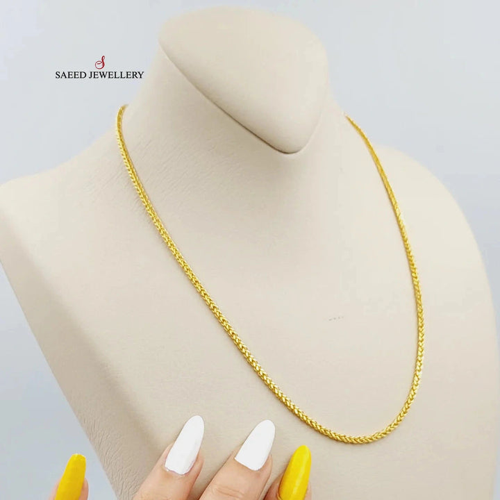 (3.5mm) Franco Chain 45cm Made Of 21K Yellow Gold by Saeed Jewelry-28579