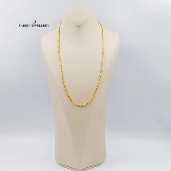 (3mm) Franco Chain Made Of 21K Yellow Gold by Saeed Jewelry-27366
