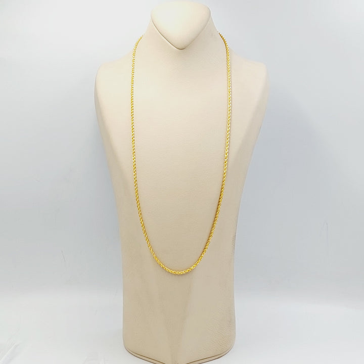 (3mm) Rope Chain Made Of 21K Yellow Gold by Saeed Jewelry-28663
