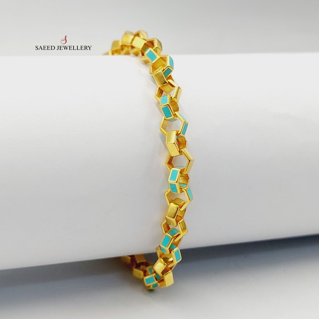 21K اسوارة معين مينا-مجوهرات الشيخ سعيد-Saeed Jewelry 
