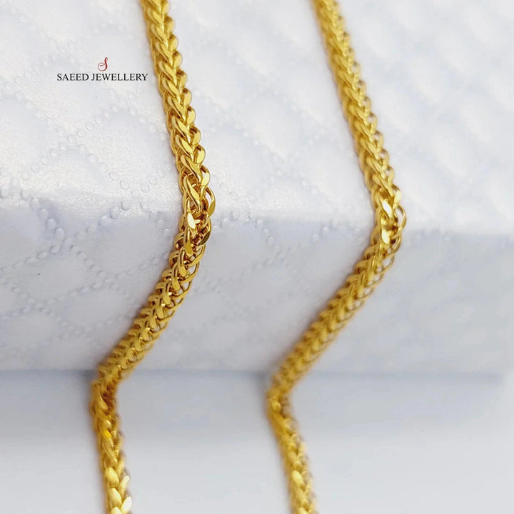 (4mm) Franco Chain 60cm Made Of 21K Yellow Gold by Saeed Jewelry-28595