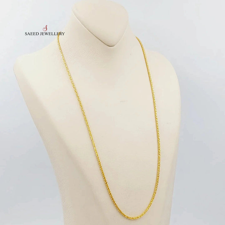 (4mm) Franco Chain 60cm Made Of 21K Yellow Gold by Saeed Jewelry-28595