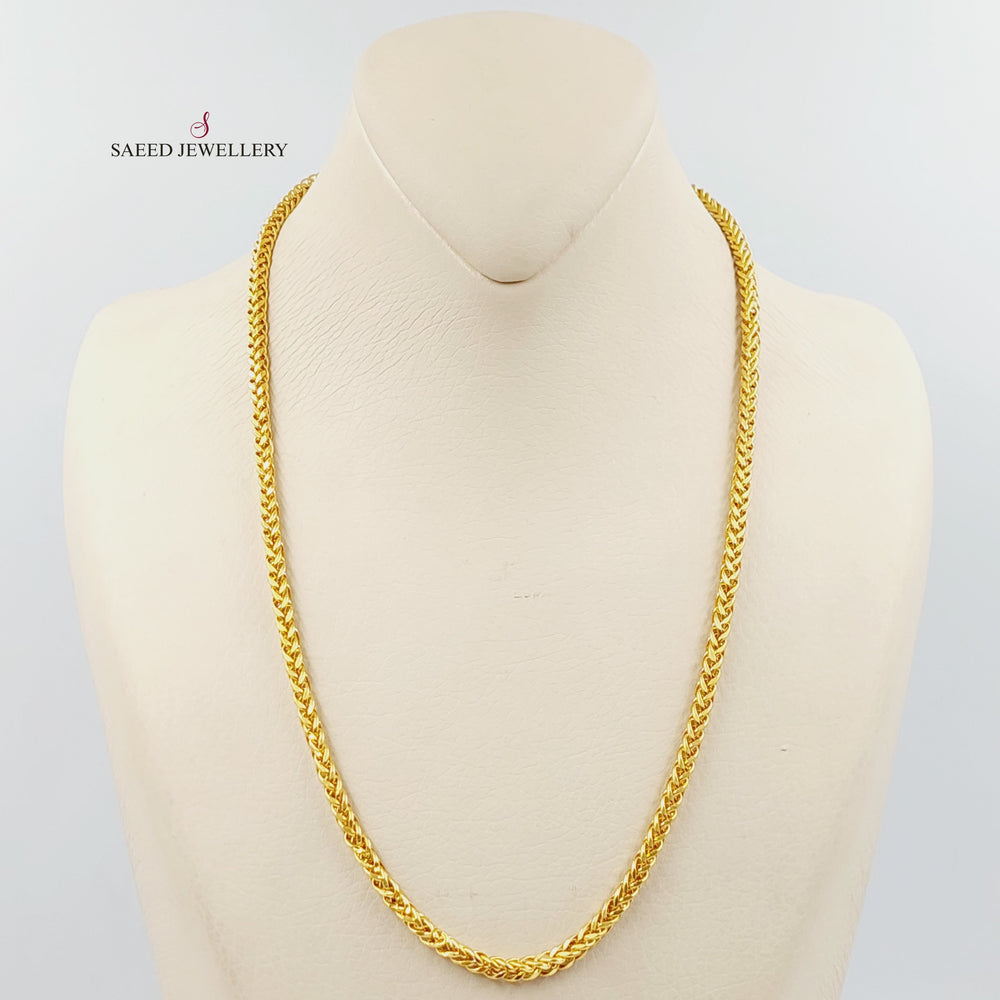 (4mm) Franco Chain Made of 21K Yellow Gold by Saeed Jewelry-29992