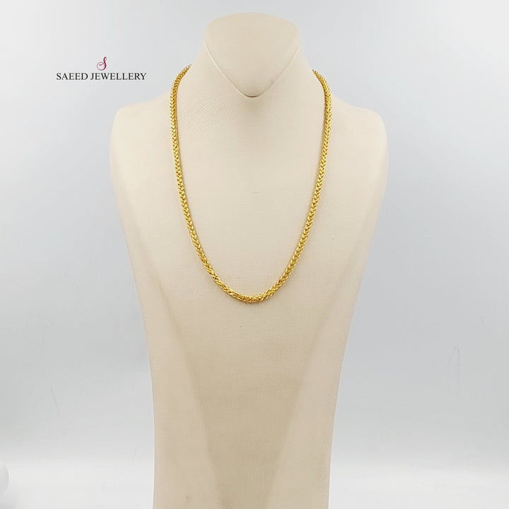 (4mm) Franco Chain Made of 21K Yellow Gold by Saeed Jewelry-29992