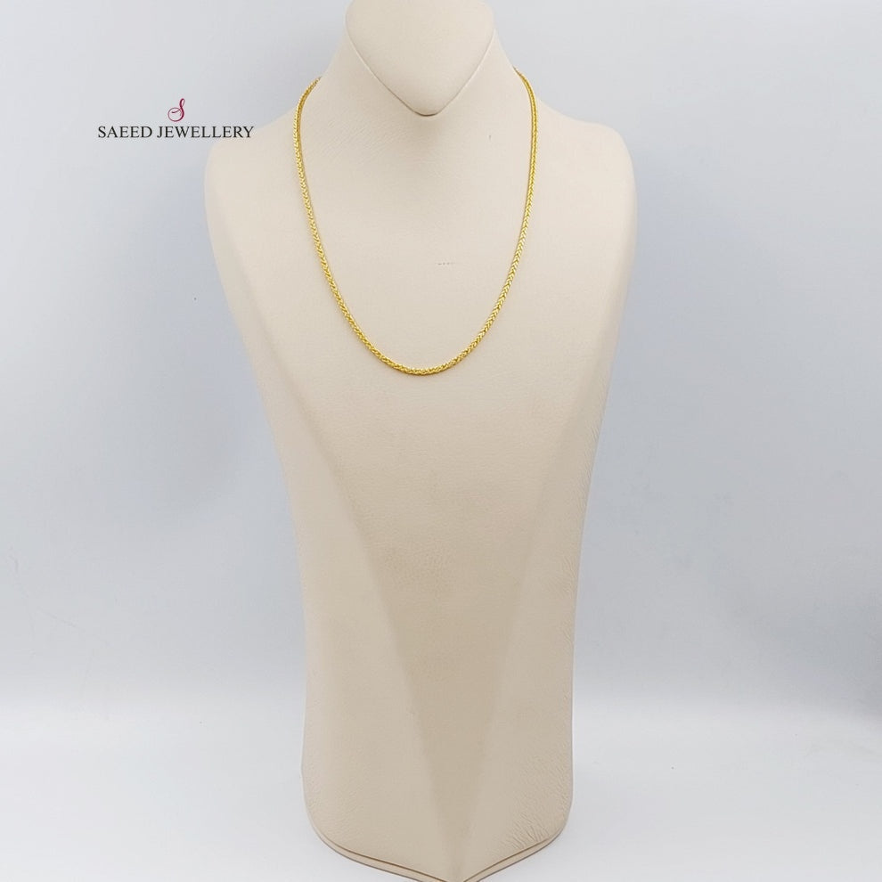 (4mm) Franco Chain Made of 21K Yellow Gold by Saeed Jewelry-29992