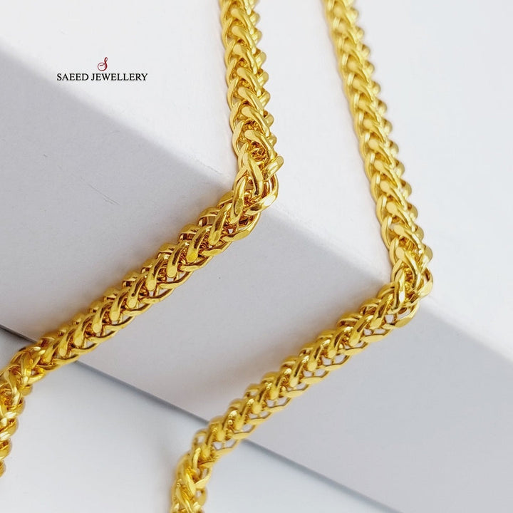 (5mm) Franco Chain 60cm Made Of 21K Yellow Gold by Saeed Jewelry-28948