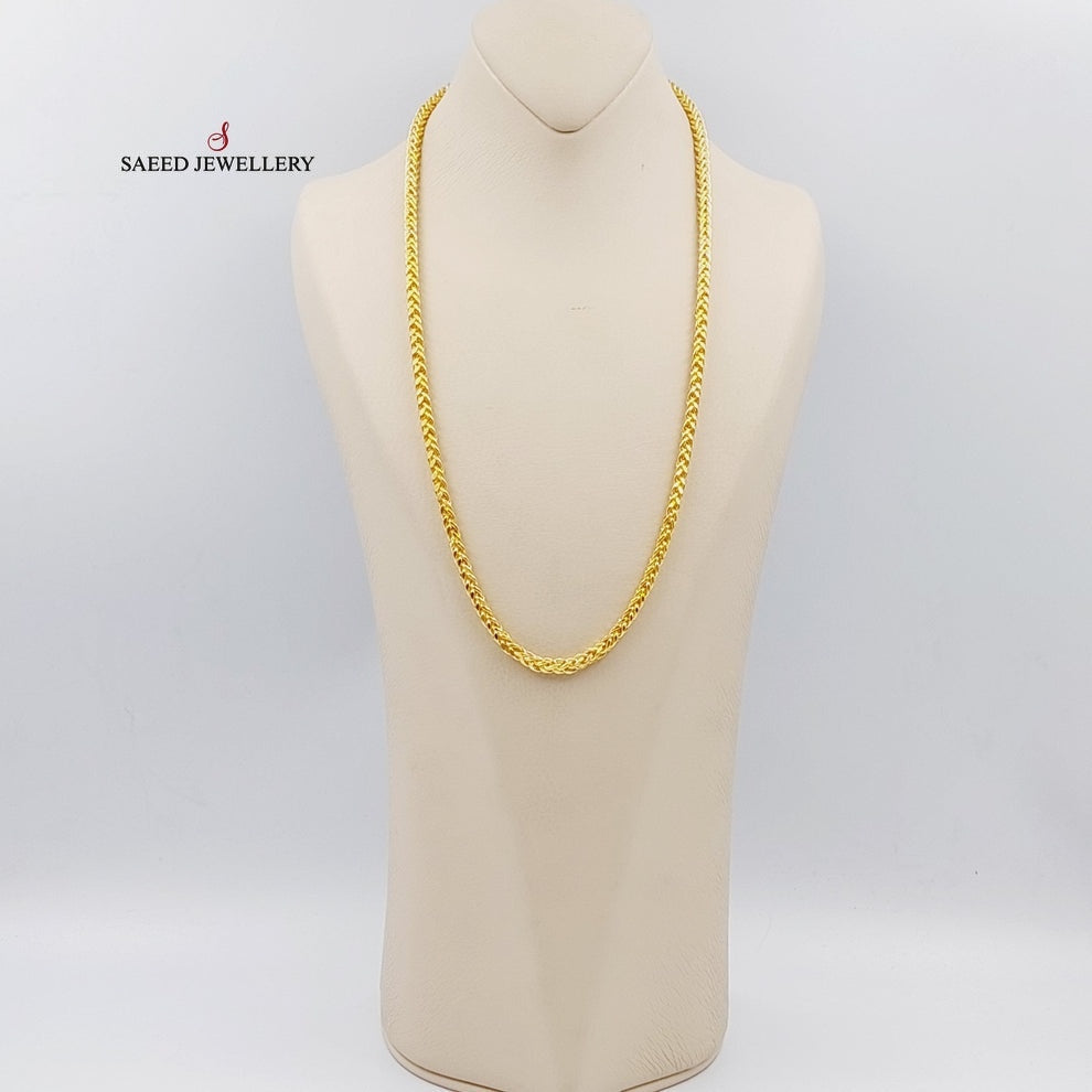(5mm) Franco Chain 60cm Made Of 21K Yellow Gold by Saeed Jewelry-28948